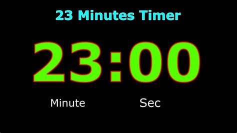 23 minute timer|23 minute timer with sound.